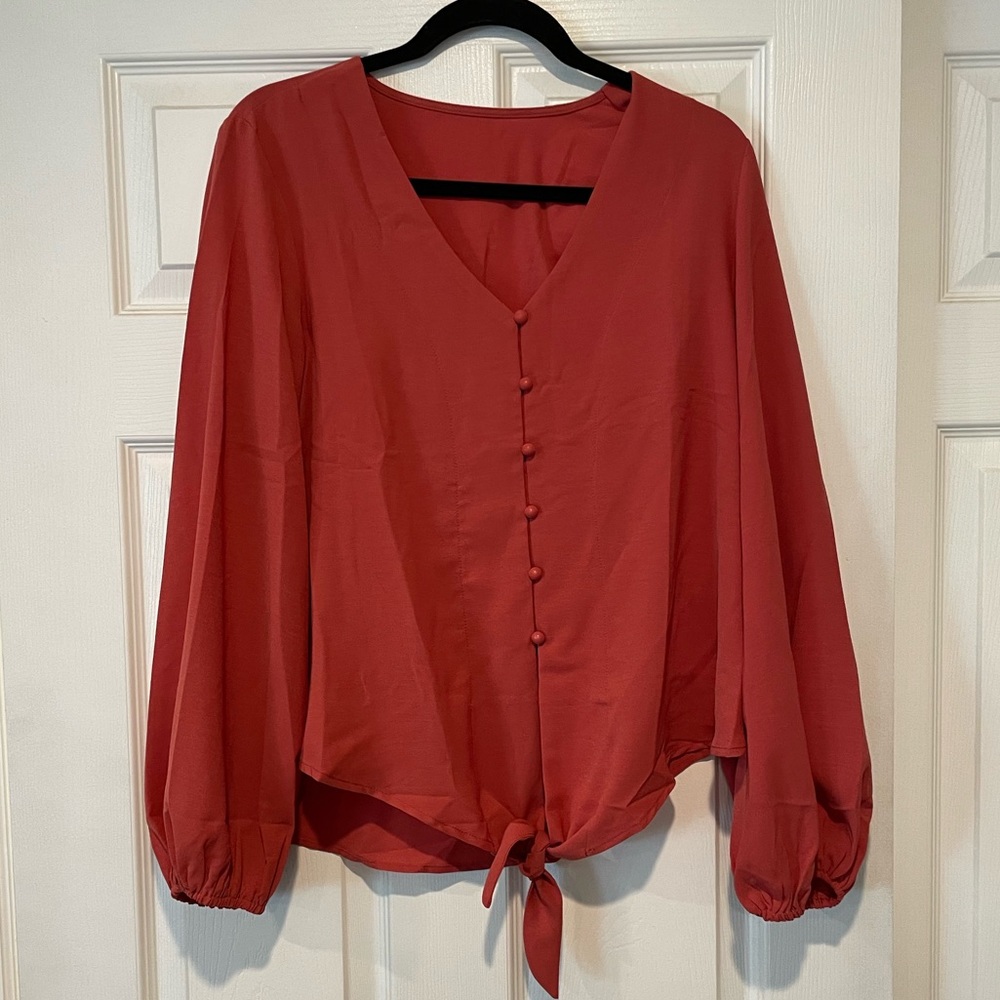 Balloon sleeve blouse